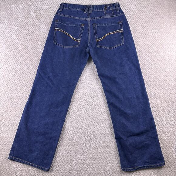 Y2K Vintage PJ Mark Jeans Wide Straight Leg 32 X 32 Embroidered- EUC - Picture 8 of 15